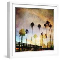 Sunset on the Pier A-GI ArtLab-Framed Premium Giclee Print