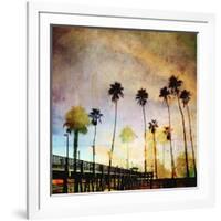 Sunset on the Pier A-GI ArtLab-Framed Giclee Print