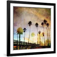 Sunset on the Pier A-GI ArtLab-Framed Giclee Print