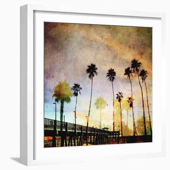 Sunset on the Pier A-GI ArtLab-Framed Giclee Print