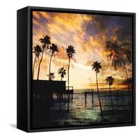 Sunset on the Pier B-GI ArtLab-Framed Stretched Canvas