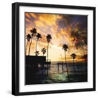 Sunset on the Pier B-GI ArtLab-Framed Premium Giclee Print