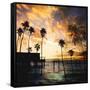 Sunset on the Pier B-GI ArtLab-Framed Stretched Canvas