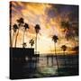 Sunset on the Pier B-GI ArtLab-Stretched Canvas