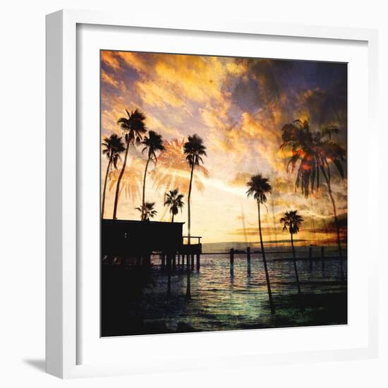 Sunset on the Pier B-GI ArtLab-Framed Giclee Print