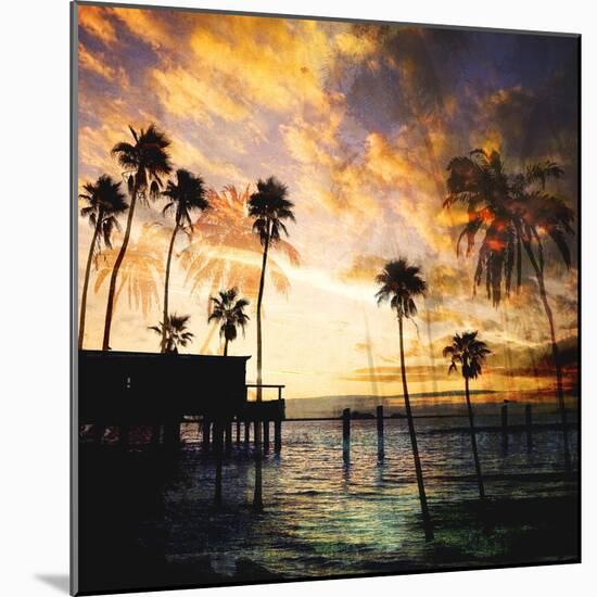 Sunset on the Pier B-GI ArtLab-Mounted Giclee Print