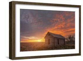 Sunset on the Prairie-Darren White Photography-Framed Giclee Print