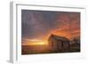 Sunset on the Prairie-Darren White Photography-Framed Giclee Print