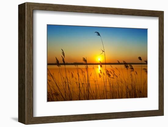 Sunset on the River-nadiya_sergey-Framed Photographic Print