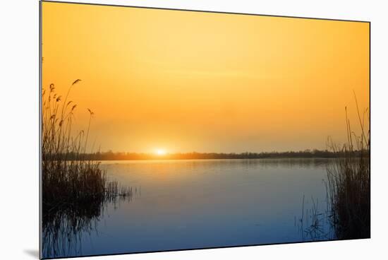 Sunset on the River-nadiya_sergey-Mounted Photographic Print