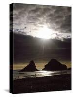 Sunset on the Rocky Oregon Coast-Carol Highsmith-Stretched Canvas