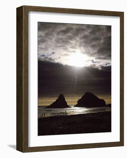 Sunset on the Rocky Oregon Coast-Carol Highsmith-Framed Photo