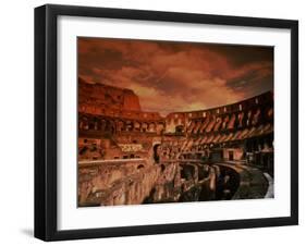 Sunset on the Ruins of the Coliseum, Rome, Italy-Bill Bachmann-Framed Premium Photographic Print