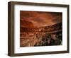 Sunset on the Ruins of the Coliseum, Rome, Italy-Bill Bachmann-Framed Photographic Print