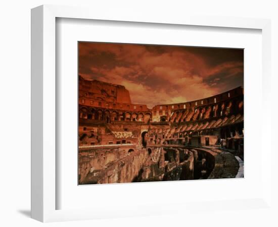 Sunset on the Ruins of the Coliseum, Rome, Italy-Bill Bachmann-Framed Photographic Print