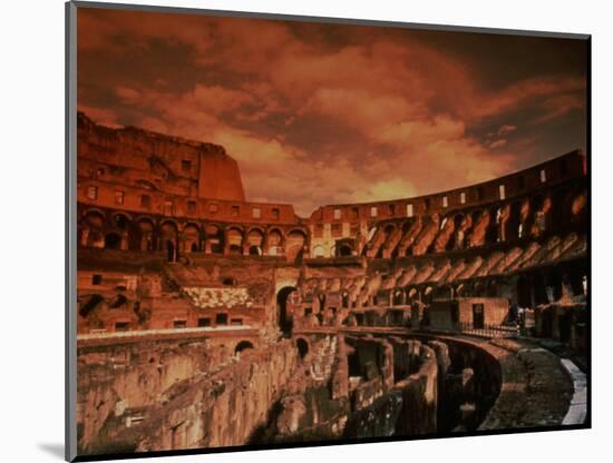 Sunset on the Ruins of the Coliseum, Rome, Italy-Bill Bachmann-Mounted Photographic Print