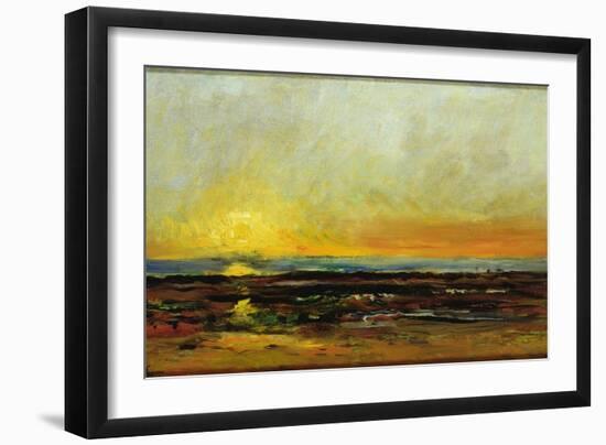 Sunset on the Sea Coast-Charles Francois Daubigny-Framed Giclee Print