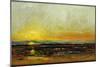 Sunset on the Sea Coast-Charles Francois Daubigny-Mounted Giclee Print