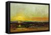 Sunset on the Sea Coast-Charles Francois Daubigny-Framed Stretched Canvas