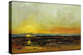 Sunset on the Sea Coast-Charles Francois Daubigny-Stretched Canvas