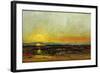 Sunset on the Sea Coast-Charles Francois Daubigny-Framed Giclee Print