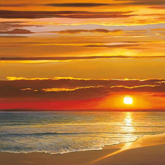 Sunset on the Sea-Dan Werner-Stretched Canvas