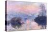 Sunset on the Seine at Lavacourt, Winter Effect-Claude Monet-Stretched Canvas