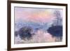 Sunset on the Seine at Lavacourt, Winter Effect-Claude Monet-Framed Giclee Print