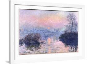 Sunset on the Seine at Lavacourt, Winter Effect-Claude Monet-Framed Giclee Print