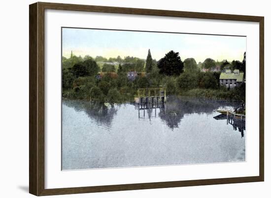 Sunset on the Thames, Caversham, Berkshire, 20th Century-null-Framed Giclee Print