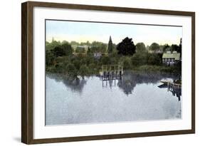 Sunset on the Thames, Caversham, Berkshire, 20th Century-null-Framed Giclee Print