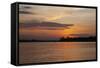 Sunset on the Ucayali River, Amazon Basin of Peru-Mallorie Ostrowitz-Framed Stretched Canvas