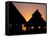 Sunset on Traditional Konso Huts, Omo River Region, Ethiopia-Janis Miglavs-Framed Stretched Canvas