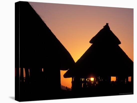 Sunset on Traditional Konso Huts, Omo River Region, Ethiopia-Janis Miglavs-Stretched Canvas