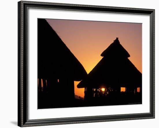 Sunset on Traditional Konso Huts, Omo River Region, Ethiopia-Janis Miglavs-Framed Photographic Print