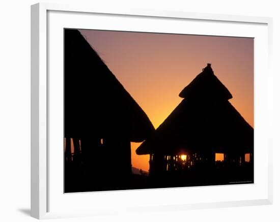 Sunset on Traditional Konso Huts, Omo River Region, Ethiopia-Janis Miglavs-Framed Photographic Print