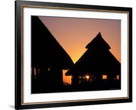 Sunset on Traditional Konso Huts, Omo River Region, Ethiopia-Janis Miglavs-Framed Photographic Print