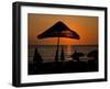 Sunset on Umbrellas, Kusadasi, Turkey-Joe Restuccia III-Framed Photographic Print