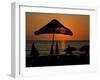 Sunset on Umbrellas, Kusadasi, Turkey-Joe Restuccia III-Framed Photographic Print