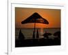 Sunset on Umbrellas, Kusadasi, Turkey-Joe Restuccia III-Framed Photographic Print