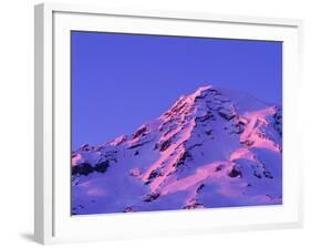 Sunset on Washington's Volcanic Mount Rainier-Paul Souders-Framed Photographic Print