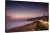 Sunset on Will Rogers Beach and the Pacific Coast Highway-Mark Chivers-Stretched Canvas