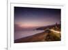 Sunset on Will Rogers Beach and the Pacific Coast Highway-Mark Chivers-Framed Photographic Print