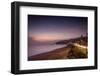 Sunset on Will Rogers Beach and the Pacific Coast Highway-Mark Chivers-Framed Premium Photographic Print