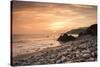 Sunset on Will Rogers Beach, Pacific Palisades, California, United States of America, North America-Mark Chivers-Stretched Canvas