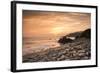 Sunset on Will Rogers Beach, Pacific Palisades, California, United States of America, North America-Mark Chivers-Framed Photographic Print