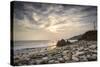 Sunset on Will Rogers Beach, Pacific Palisades, California, United States of America, North America-Mark Chivers-Stretched Canvas