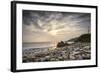 Sunset on Will Rogers Beach, Pacific Palisades, California, United States of America, North America-Mark Chivers-Framed Photographic Print