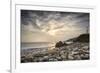 Sunset on Will Rogers Beach, Pacific Palisades, California, United States of America, North America-Mark Chivers-Framed Photographic Print