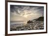 Sunset on Will Rogers Beach, Pacific Palisades, California, United States of America, North America-Mark Chivers-Framed Photographic Print